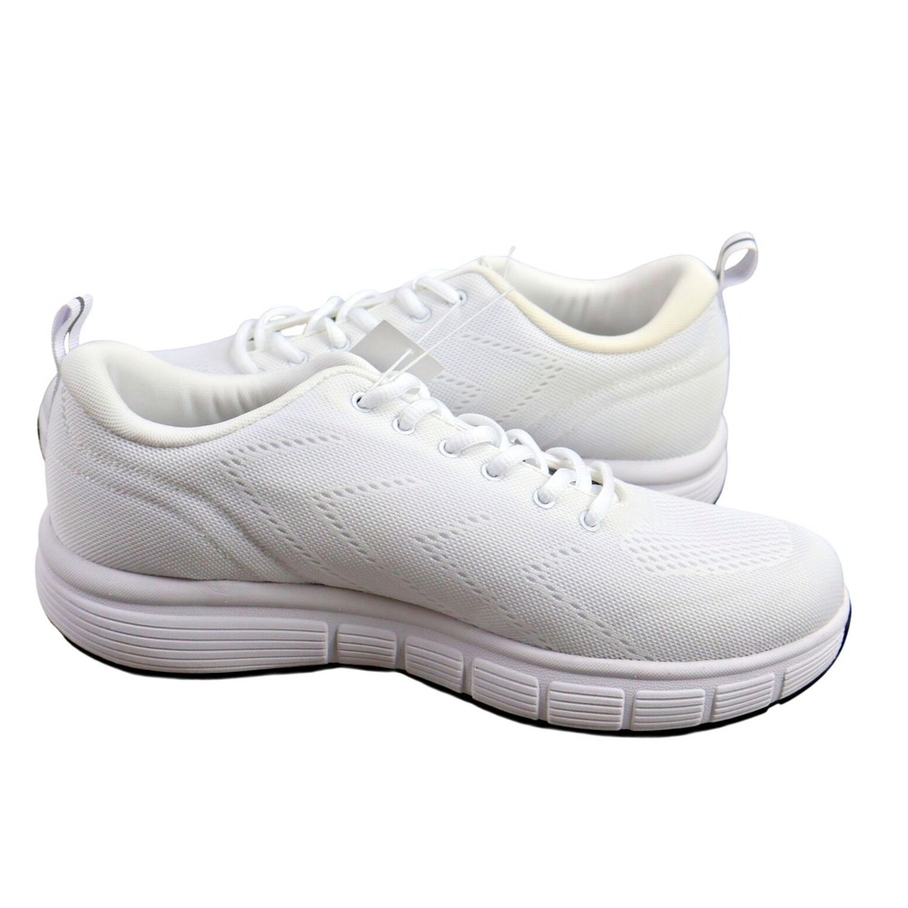 Mens Kirkland Comfort Walker Shoes Size 10 White Mesh Walking Sneaker 7778910